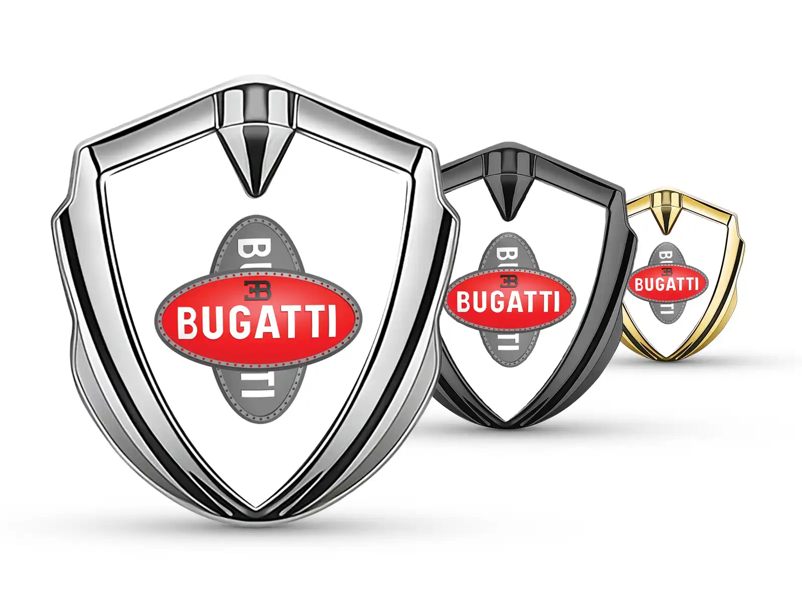 Bugatti Metall Emblem Abzeichen High-End Design Drift Look